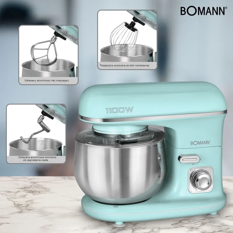 Кухонний комбайн Bomann KM 6030 CB Mint Green: Ваш надійний помічник на кухні